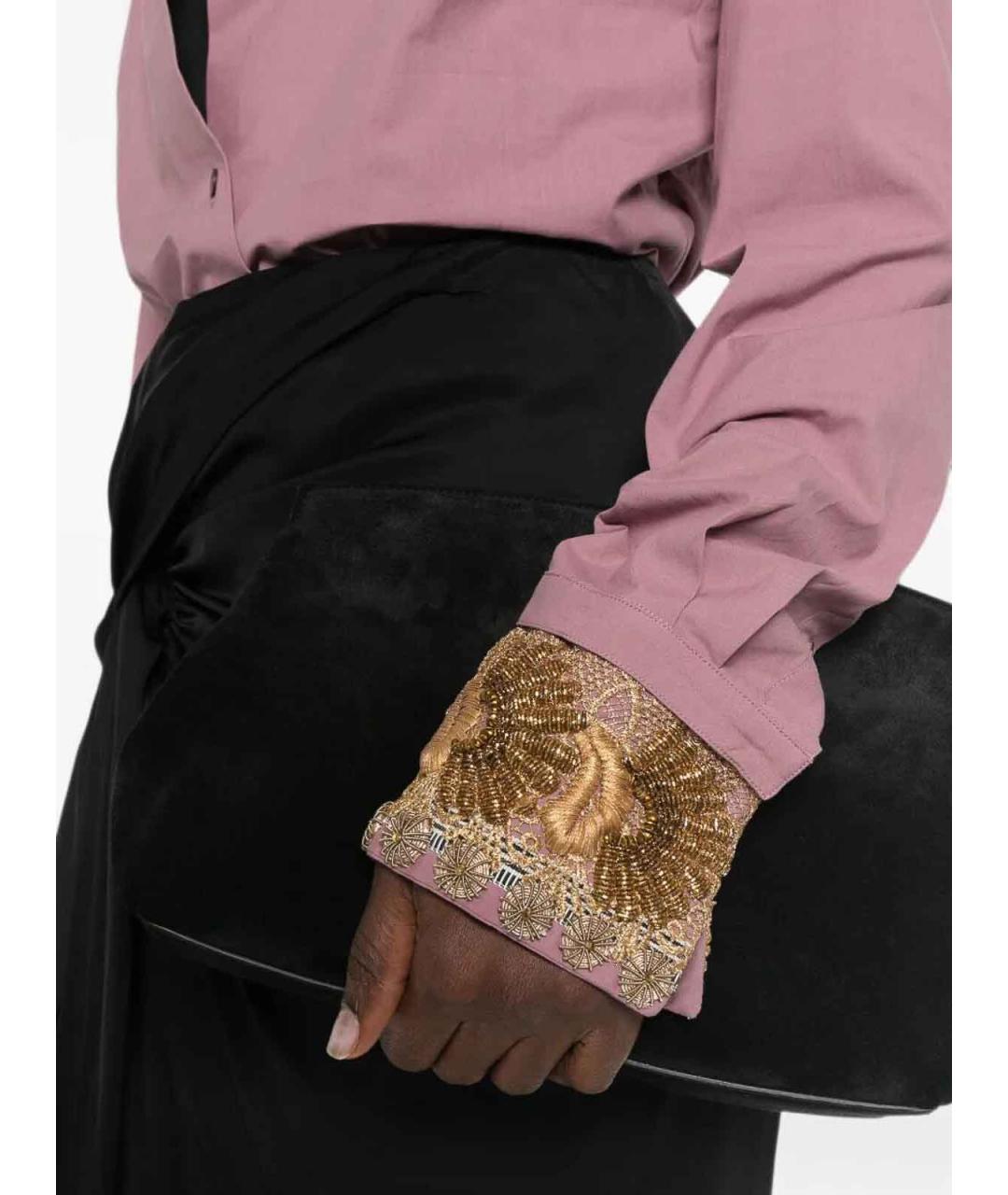 DRIES VAN NOTEN Розовая хлопковая рубашка, фото 4