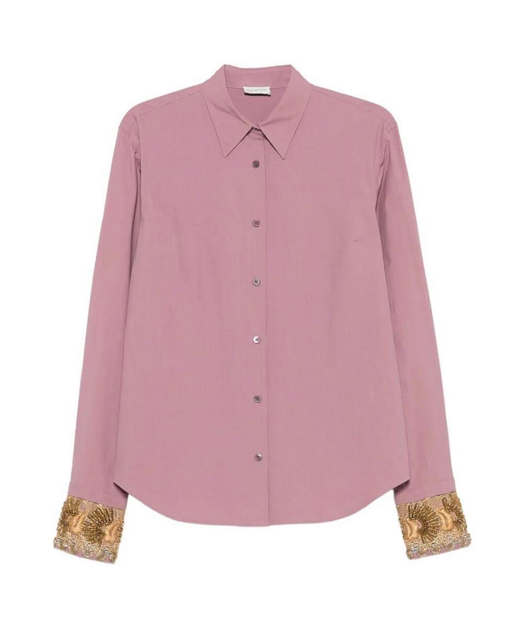 DRIES VAN NOTEN Розовая хлопковая рубашка, фото 1