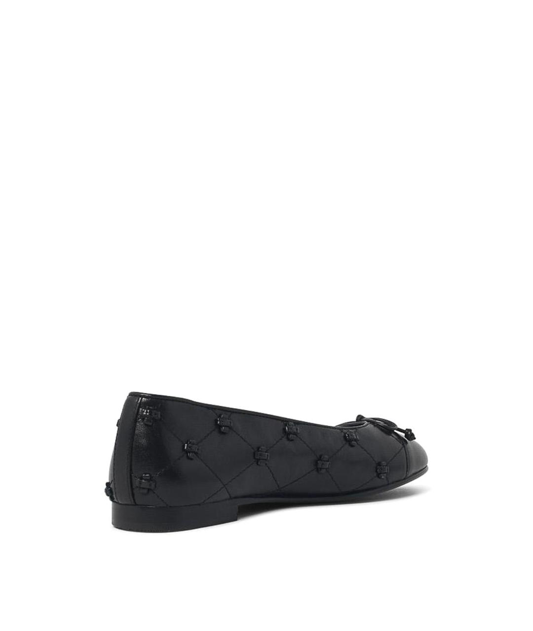 TORY BURCH Черные кожаные балетки, фото 3