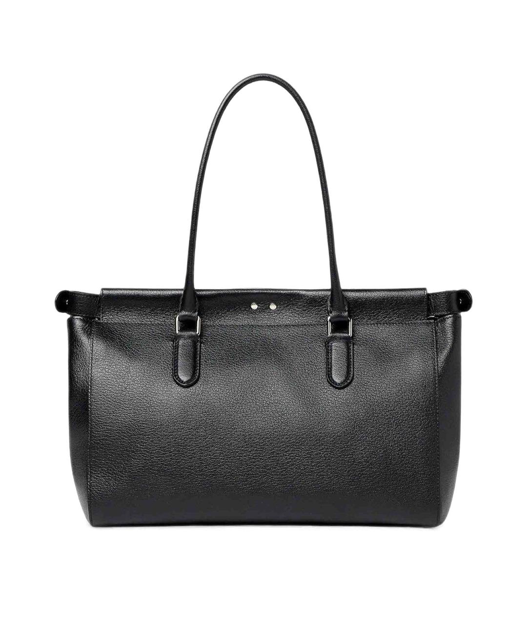 FENDI Черная кожаная сумка тоут, фото 1