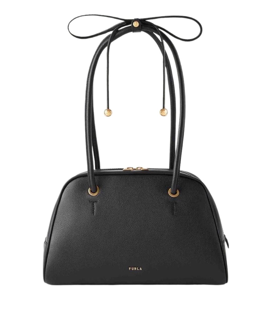 FURLA Черная кожаная сумка через плечо, фото 1