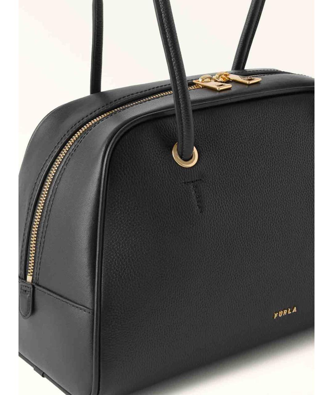FURLA Черная кожаная сумка через плечо, фото 2