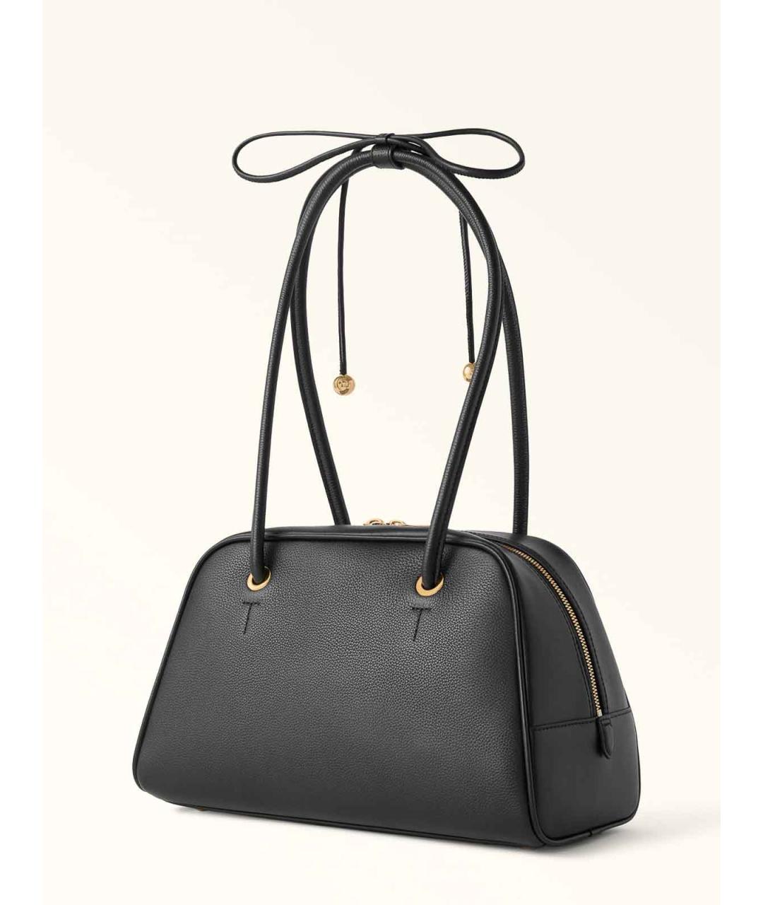 FURLA Черная кожаная сумка через плечо, фото 3