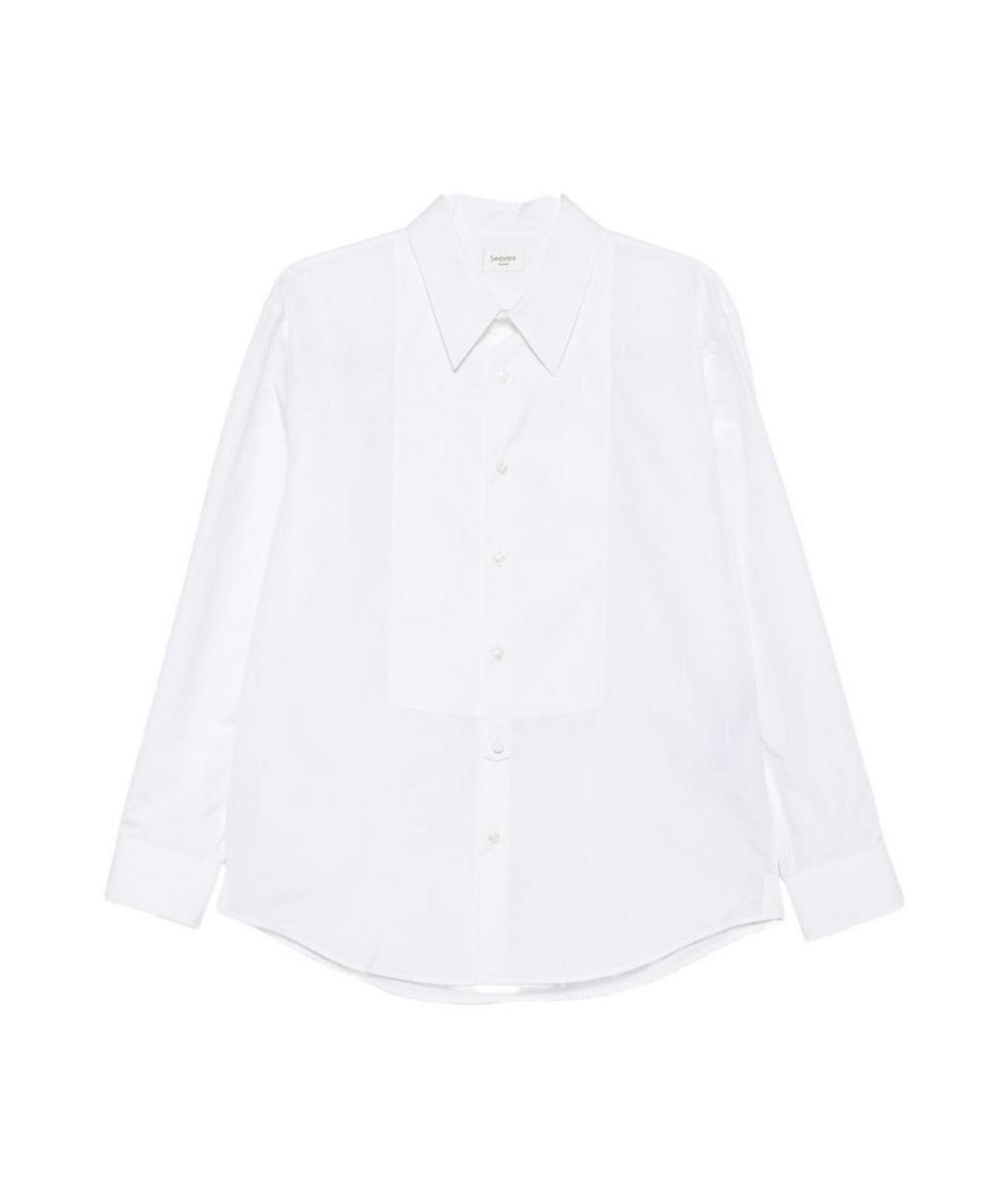 SAINT LAURENT Белая хлопковая классическая рубашка, фото 1
