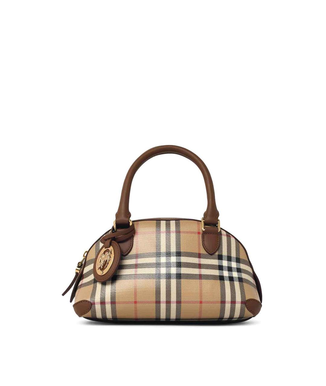 BURBERRY Бежевая сумка тоут из канвы, фото 4