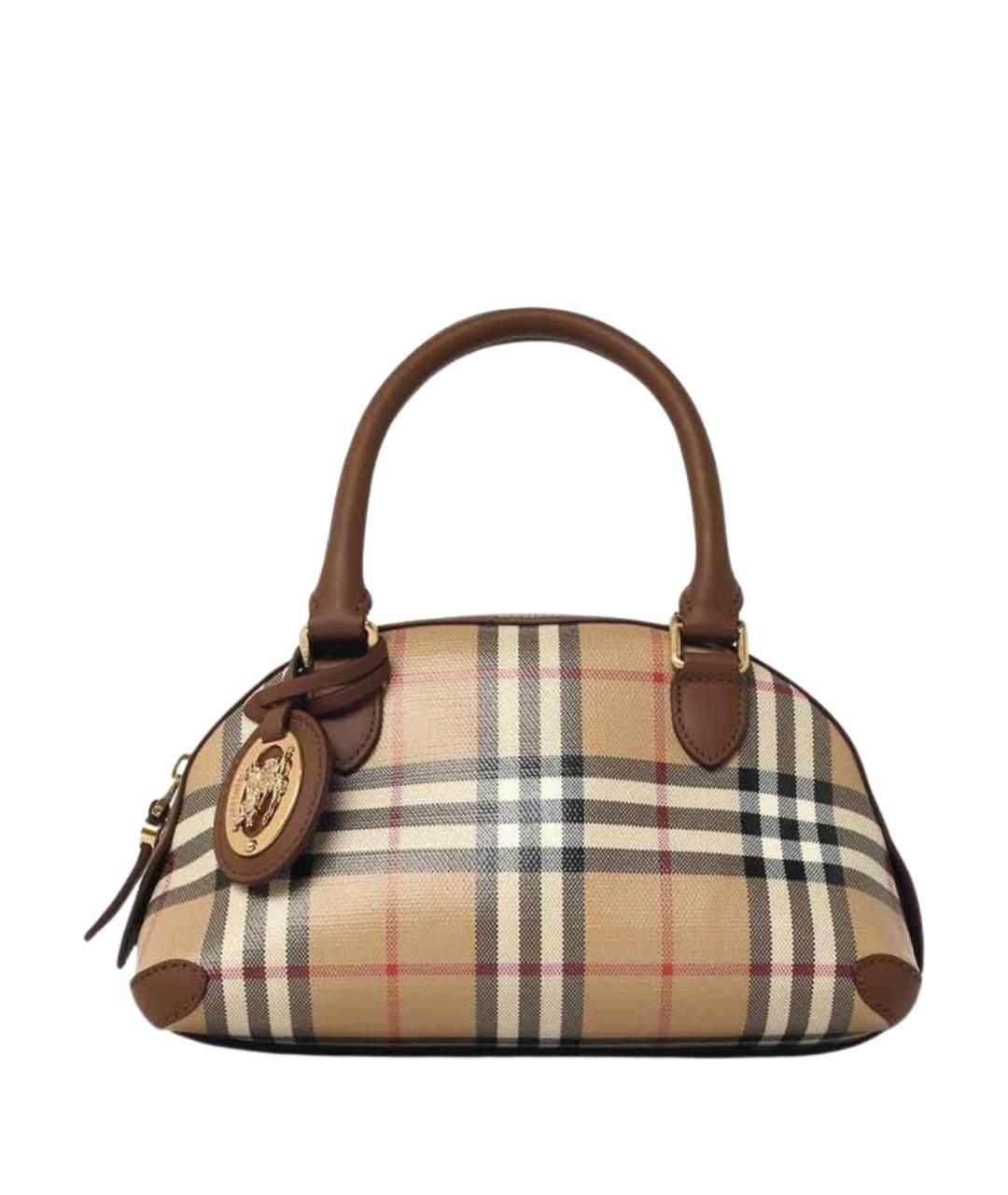 BURBERRY Бежевая сумка тоут из канвы, фото 1