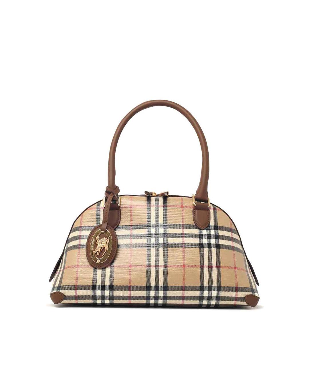 BURBERRY Бежевая сумка тоут из канвы, фото 1