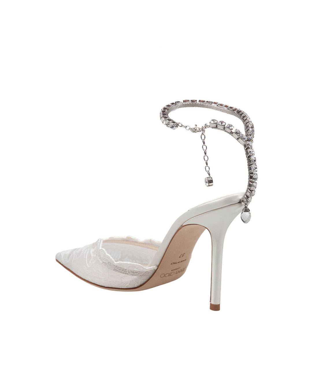 JIMMY CHOO Белые текстильные туфли, фото 4