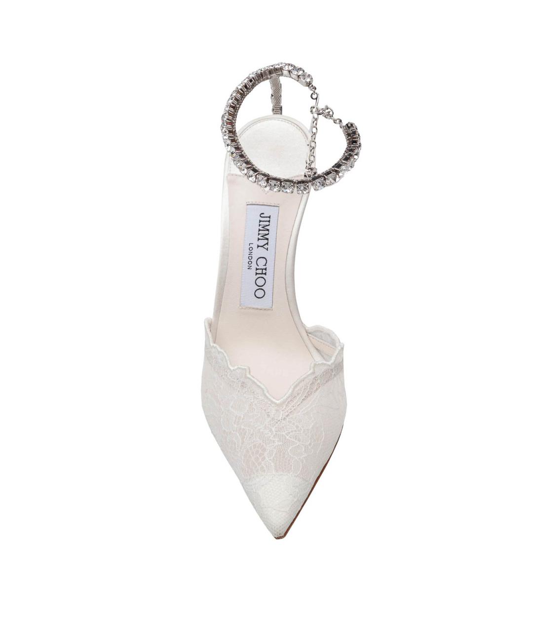 JIMMY CHOO Белые текстильные туфли, фото 3