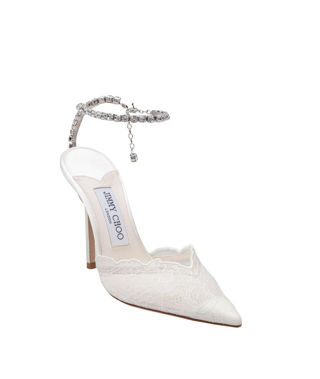 JIMMY CHOO Белые текстильные туфли, фото 2