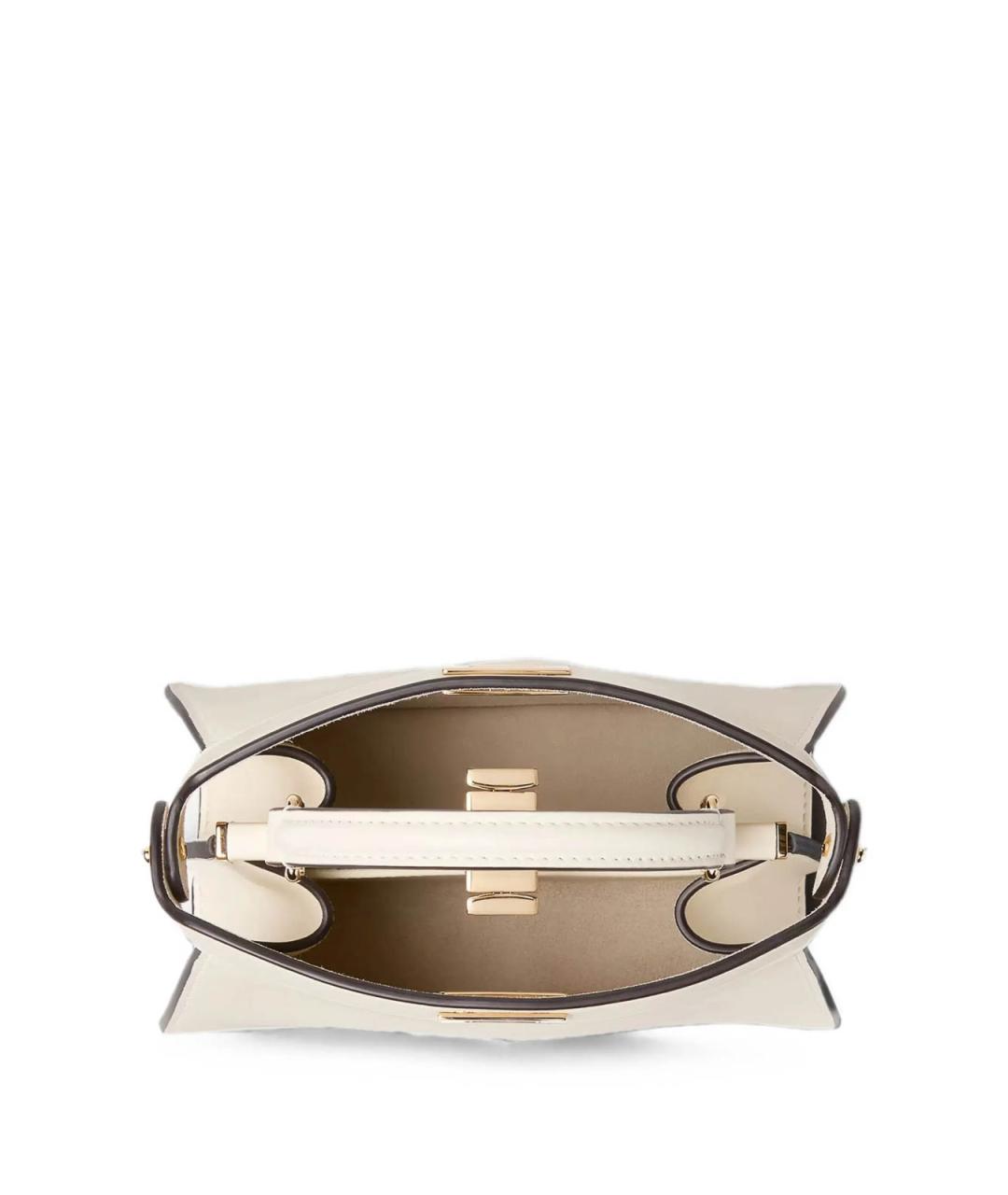 FENDI Белая кожаная сумка тоут, фото 3