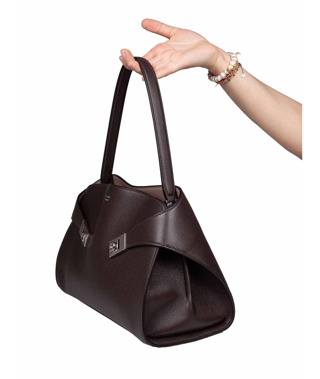 FERRAGAMO Коричневая кожаная сумка тоут, фото 2