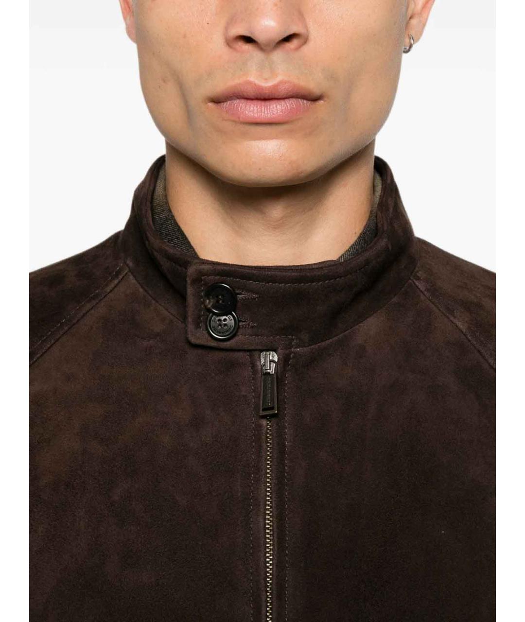 DSQUARED2 Коричневая замшевая куртка, фото 4