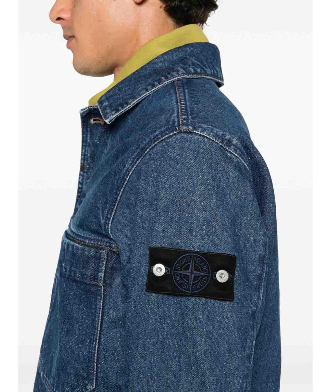 STONE ISLAND Синяя хлопковая куртка, фото 2