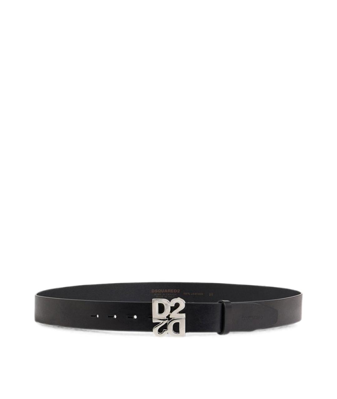 DSQUARED2 Черный кожаный ремень, фото 1