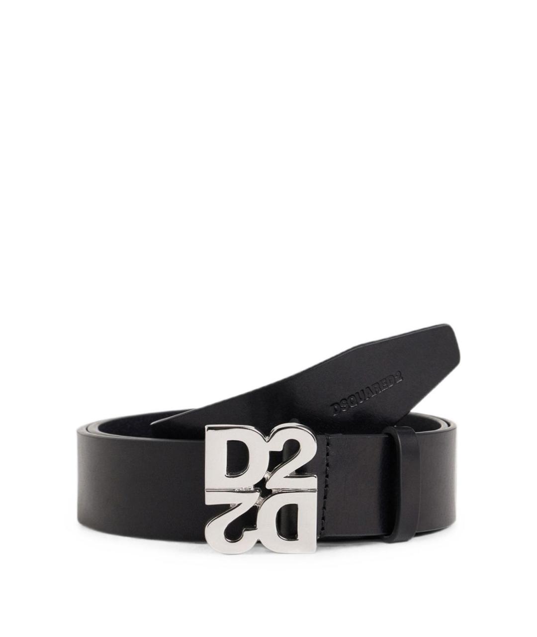 DSQUARED2 Черный кожаный ремень, фото 2