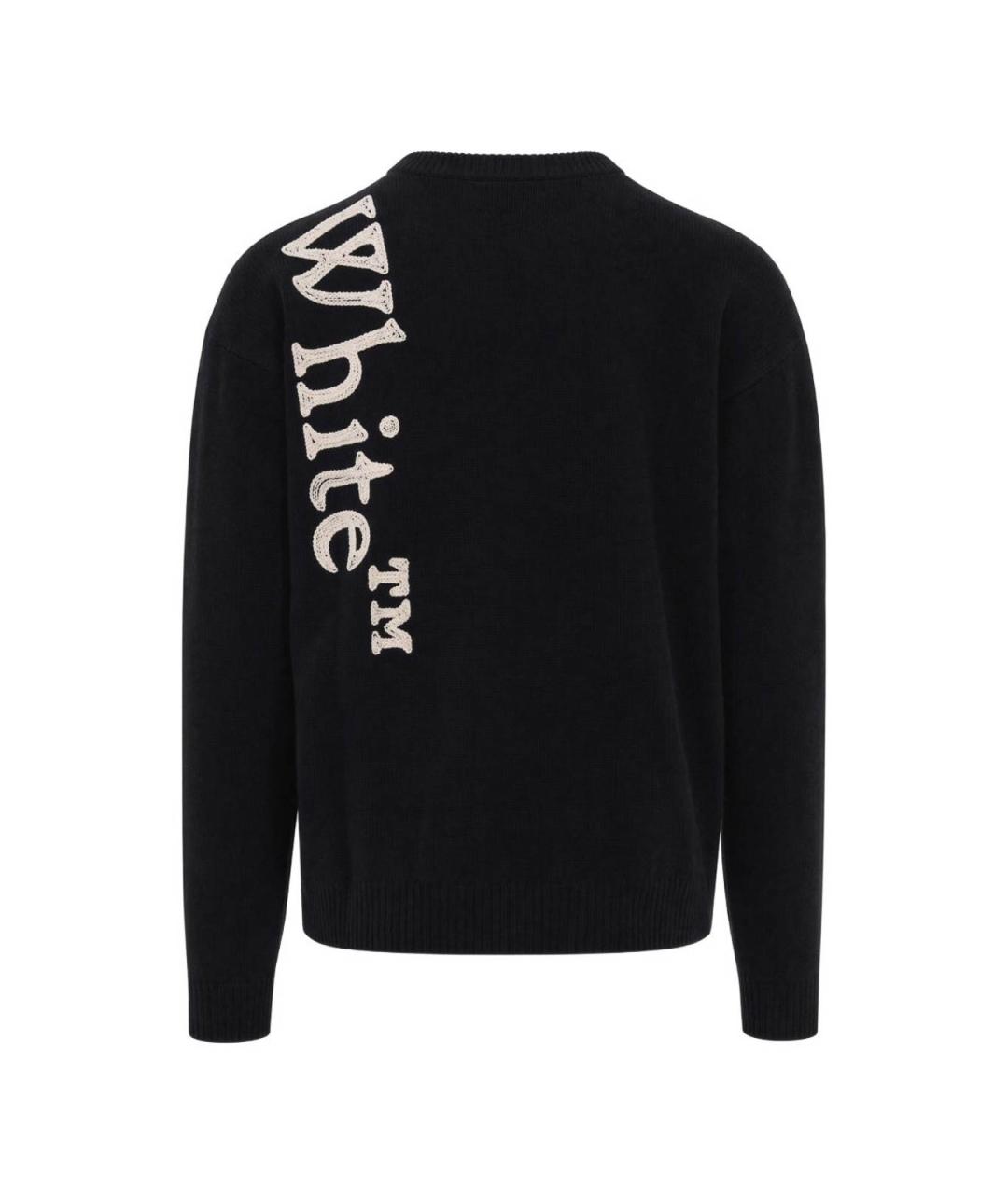 OFF-WHITE Черный хлопковый джемпер / свитер, фото 2