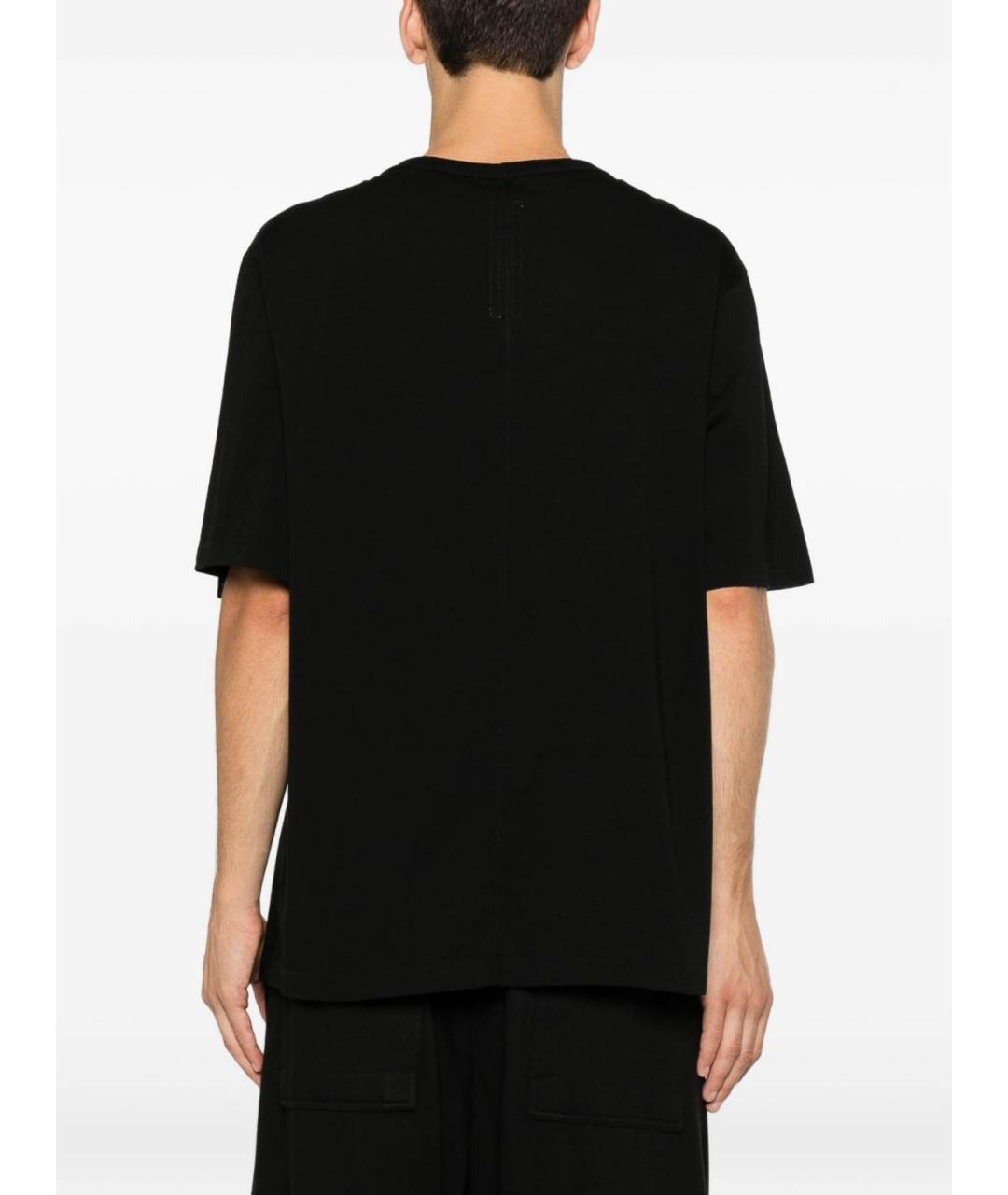 RICK OWENS Черная хлопковая футболка, фото 3