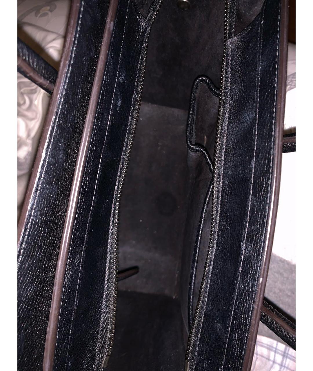 CELINE PRE-OWNED Черная кожаная сумка тоут, фото 4