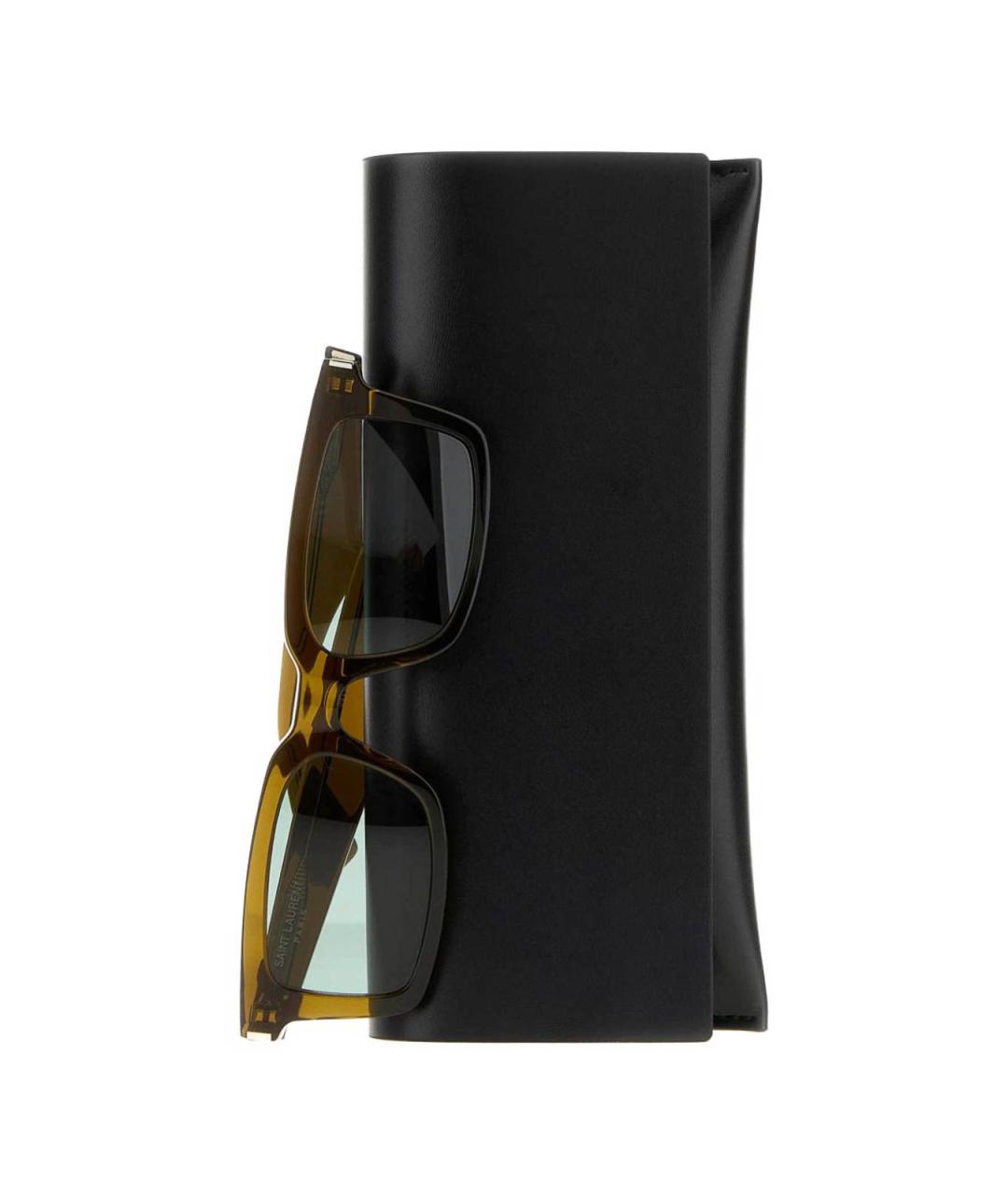 SAINT LAURENT Зеленые пластиковые солнцезащитные очки, фото 3