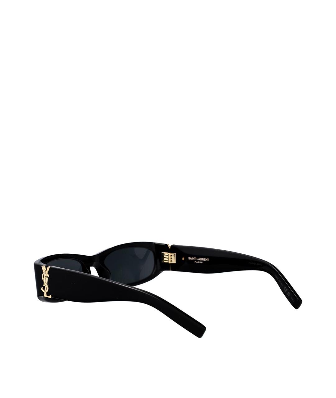SAINT LAURENT Черные пластиковые солнцезащитные очки, фото 4