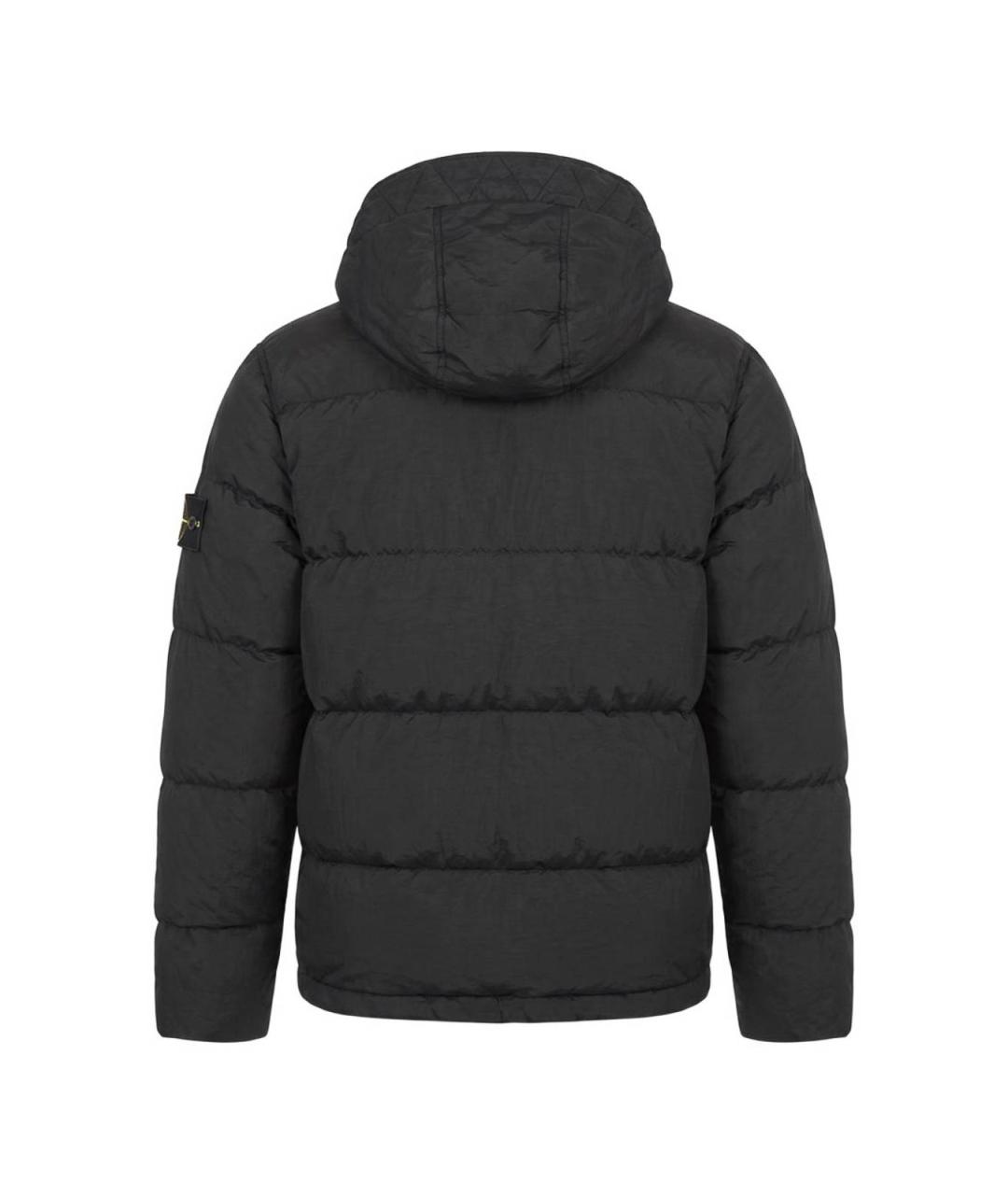 STONE ISLAND Черный нейлоновый пуховик, фото 2