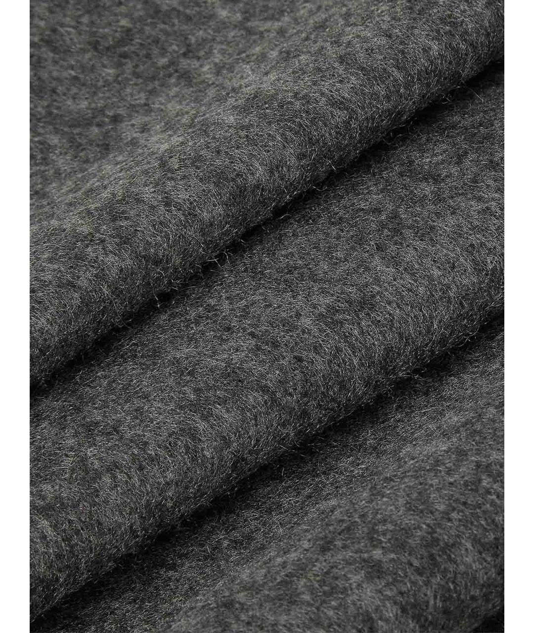 FENDI Серый шерстяной шарф, фото 2
