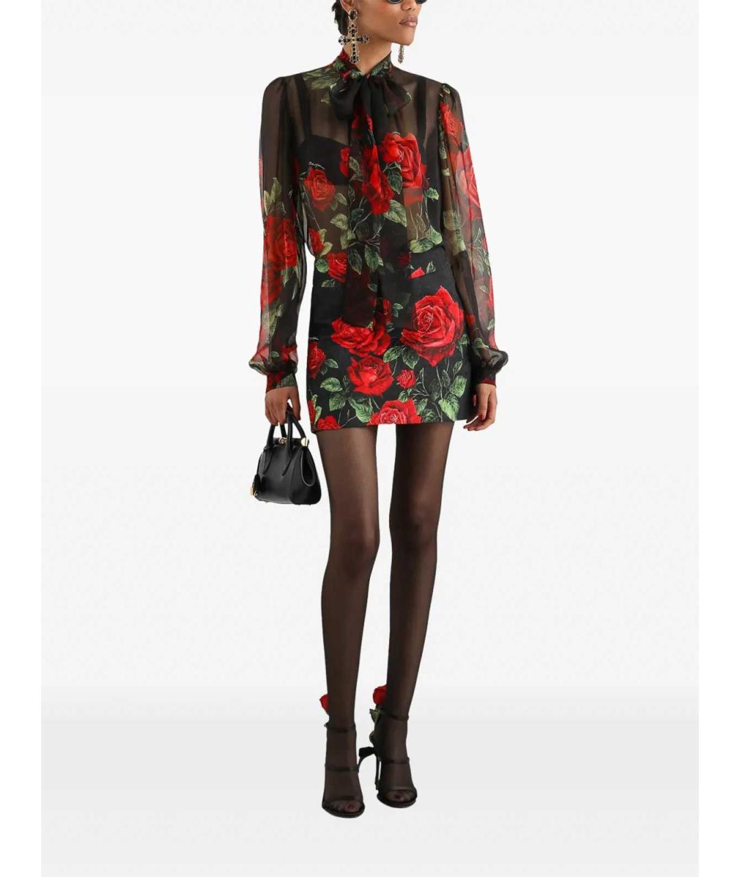 DOLCE&GABBANA Мульти хлопковая юбка мини, фото 2