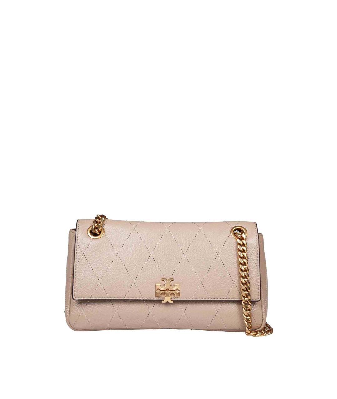 TORY BURCH Бежевая кожаная сумка через плечо, фото 1