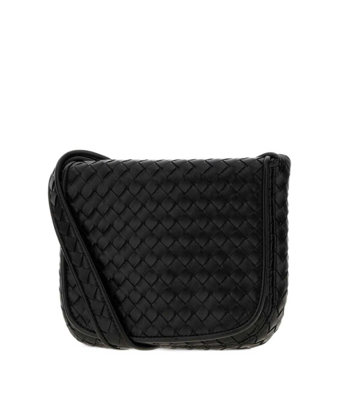 BOTTEGA VENETA Черная кожаная сумка на плечо, фото 3