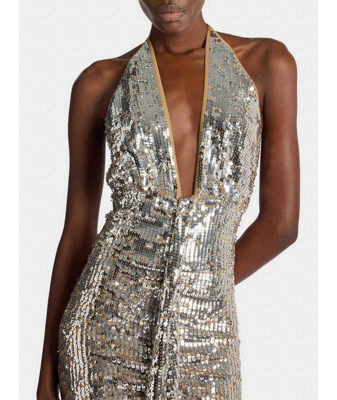 DSQUARED2 Серебряное коктейльное платье, фото 5