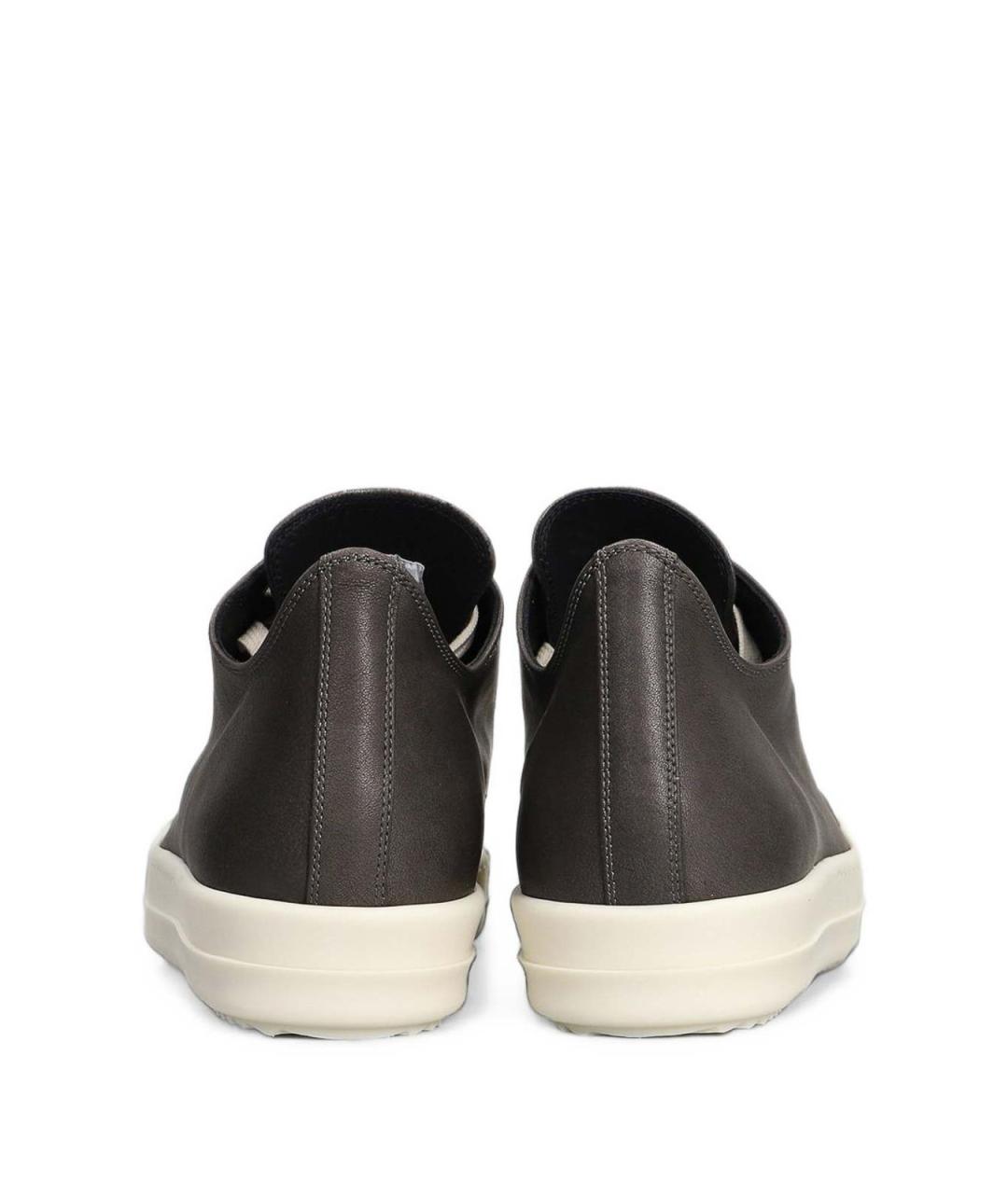 RICK OWENS Черные текстильные низкие кроссовки / кеды, фото 3