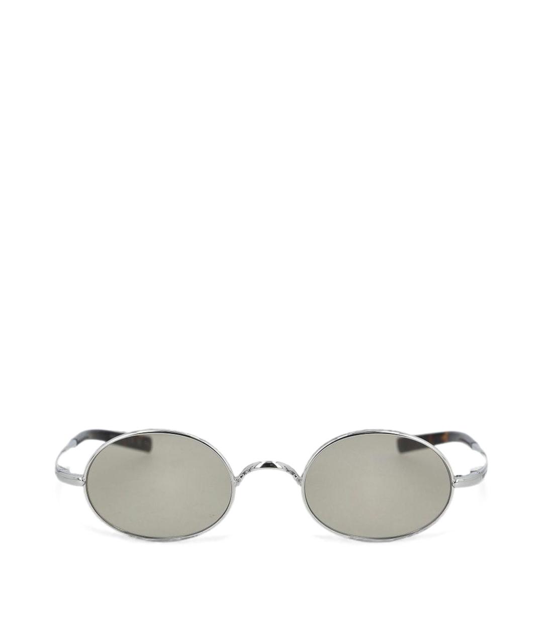 SAINT LAURENT Серебряные металлические солнцезащитные очки, фото 2