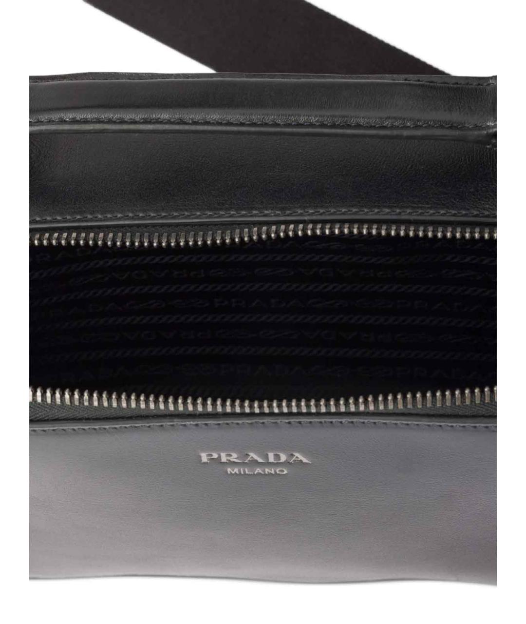 PRADA Черная кожаная сумка на плечо, фото 6