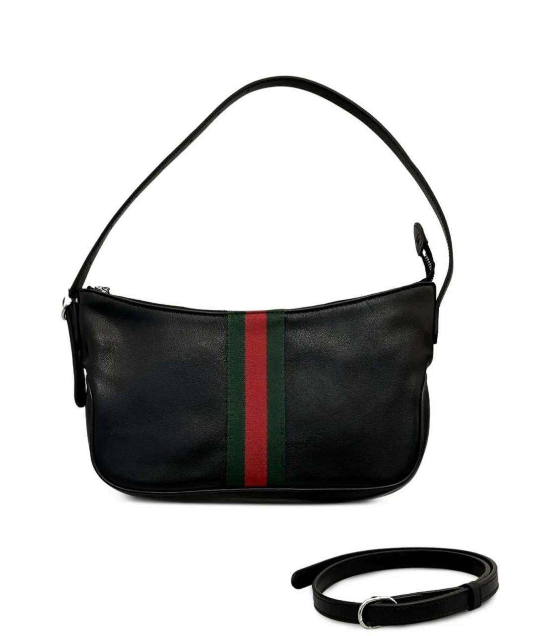 GUCCI Черная кожаная сумка на плечо, фото 2