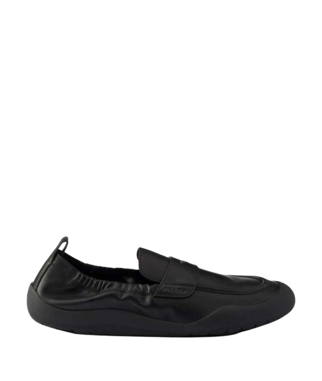 PRADA Черные кожаные лоферы, фото 1