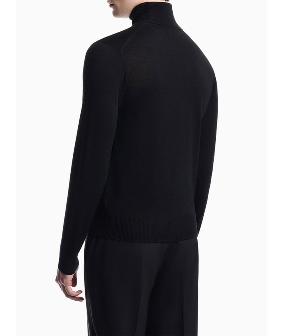 EMPORIO ARMANI Черная шерстяная водолазка, фото 4