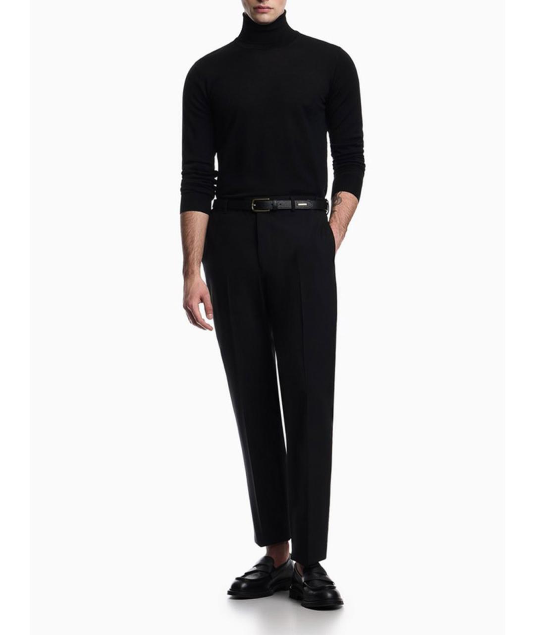 EMPORIO ARMANI Черная шерстяная водолазка, фото 2