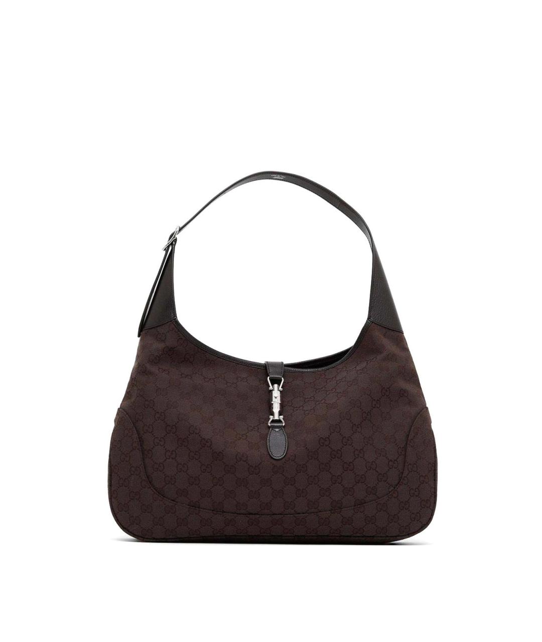 GUCCI Коричневая сумка на плечо из канвы, фото 1