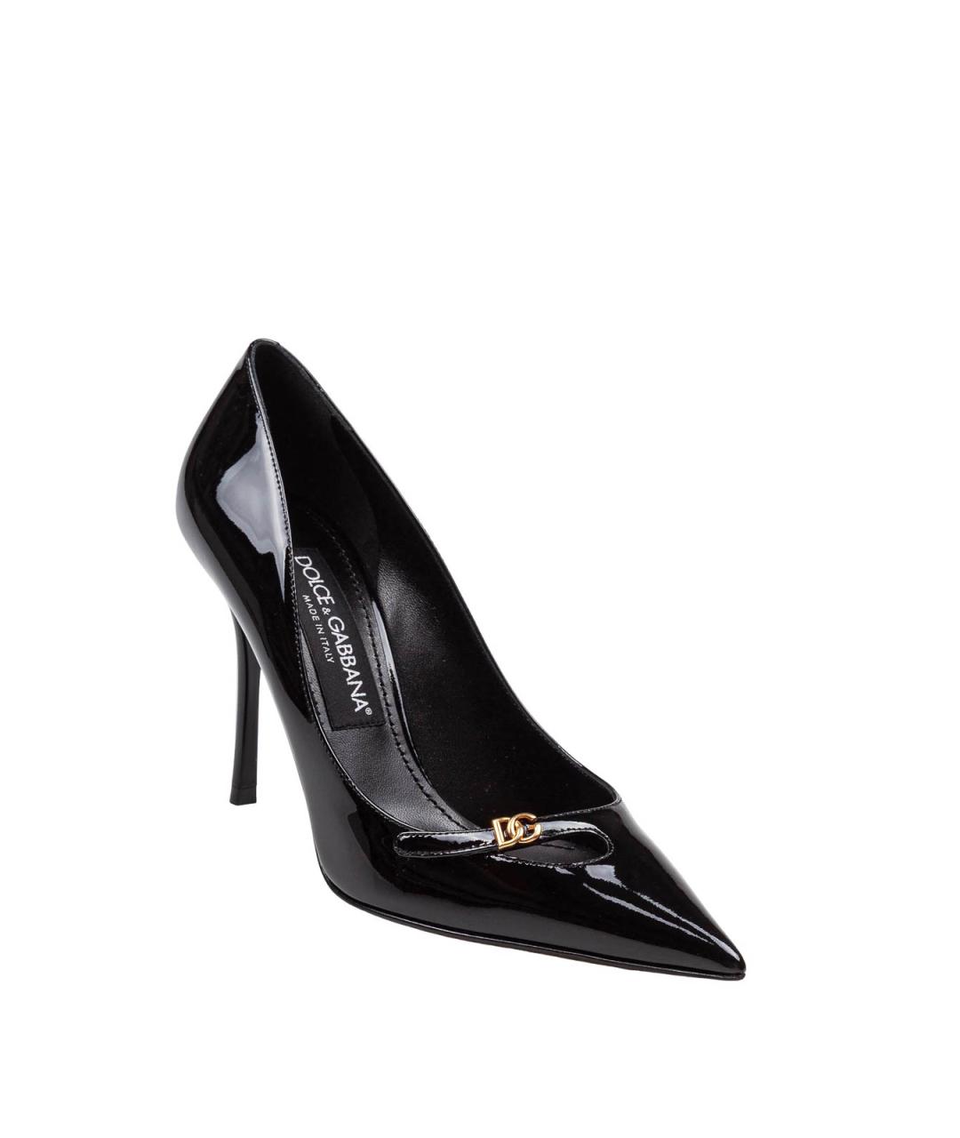DOLCE&GABBANA Черные туфли из лакированной кожи, фото 2
