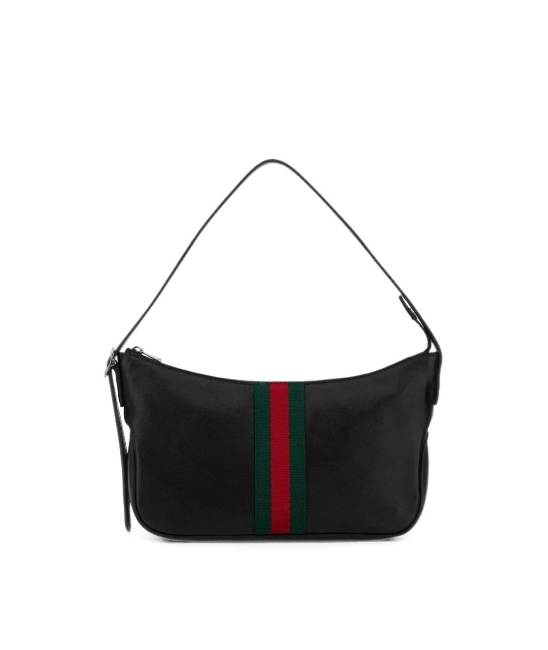 GUCCI Черная кожаная сумка на плечо, фото 4