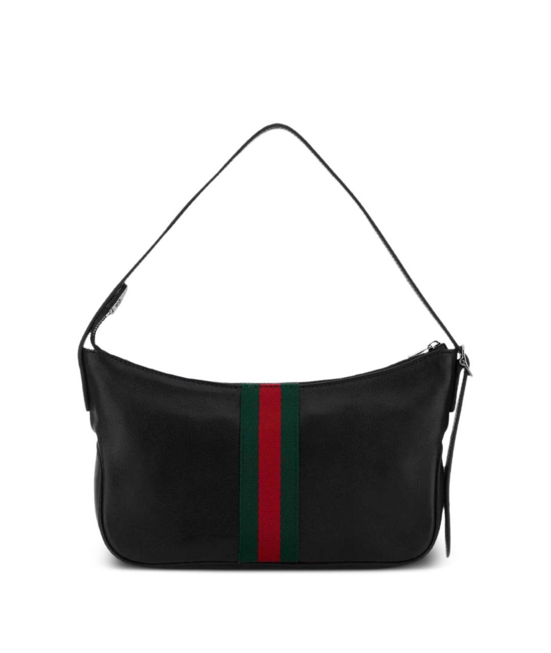 GUCCI Черная кожаная сумка на плечо, фото 3