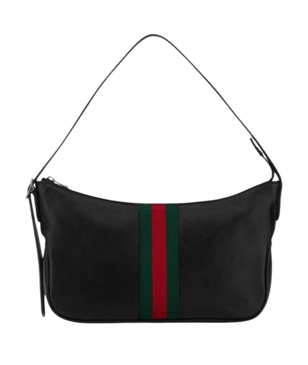 GUCCI Черная кожаная сумка на плечо, фото 1