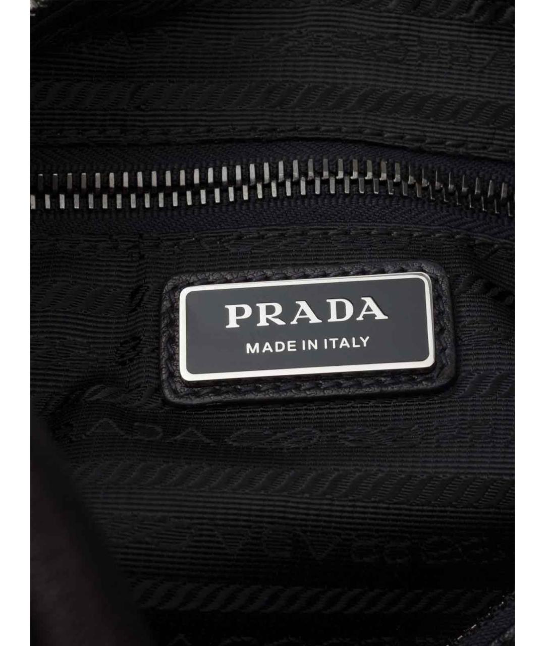 PRADA Черная кожаная сумка на плечо, фото 6