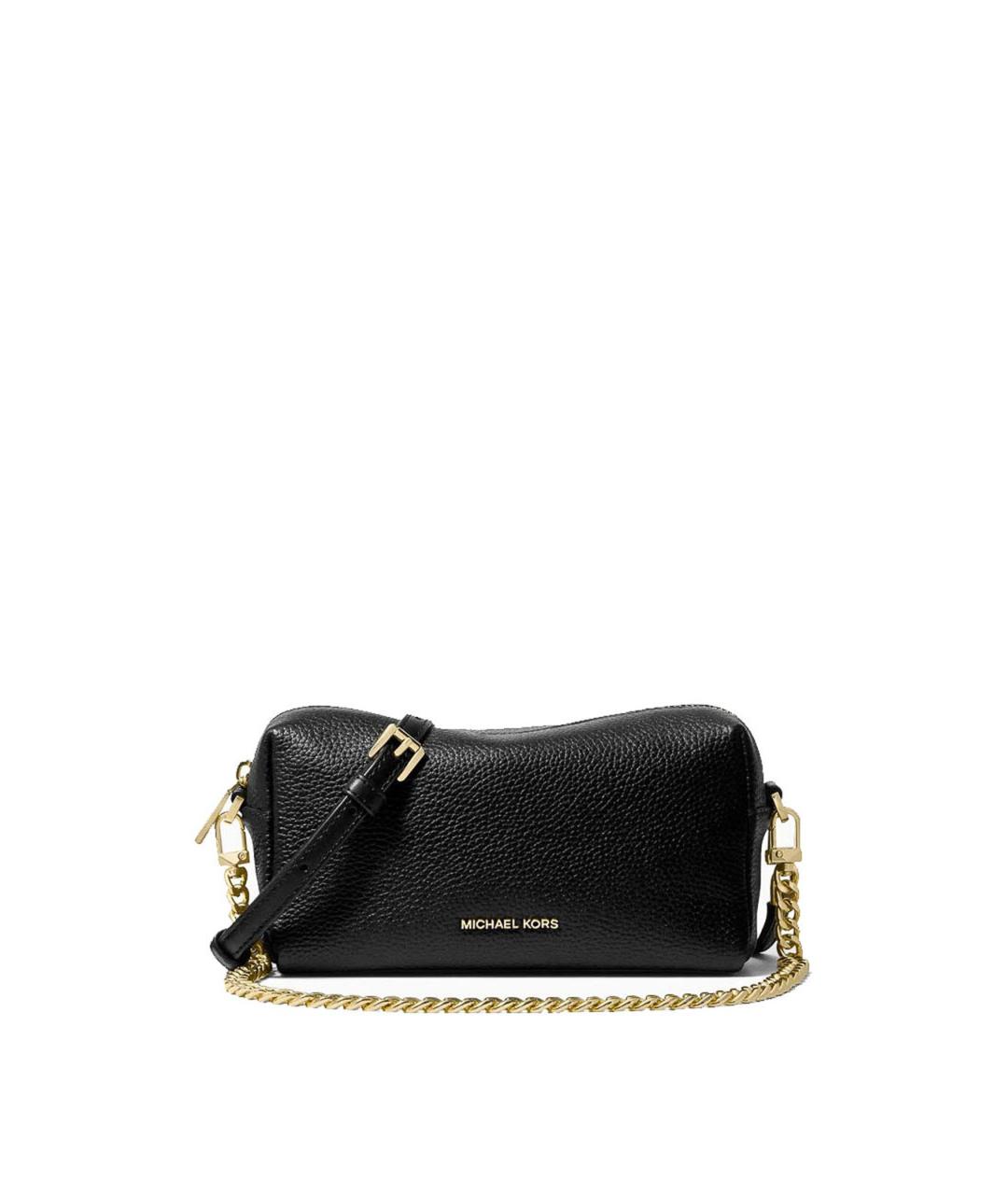 MICHAEL KORS Черная кожаная сумка через плечо, фото 1