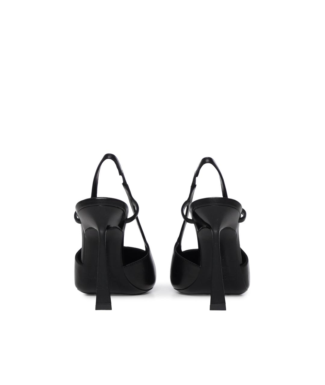 SAINT LAURENT Черные кожаные туфли, фото 3