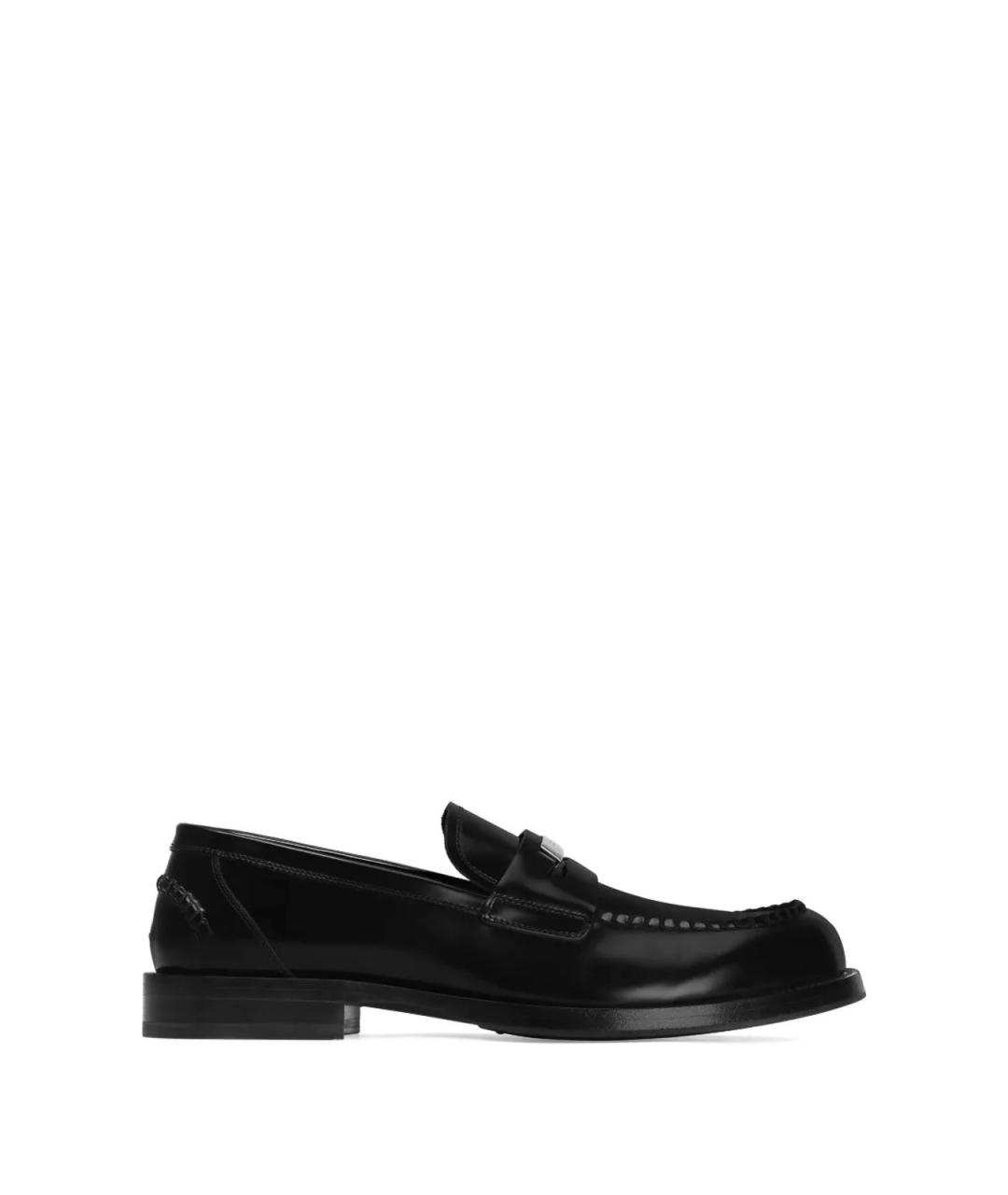 DOLCE&GABBANA Черные кожаные лоферы, фото 4