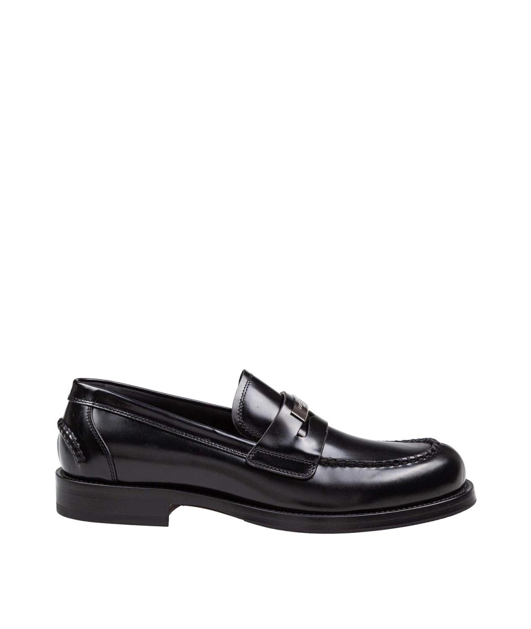 DOLCE&GABBANA Черные кожаные лоферы, фото 1
