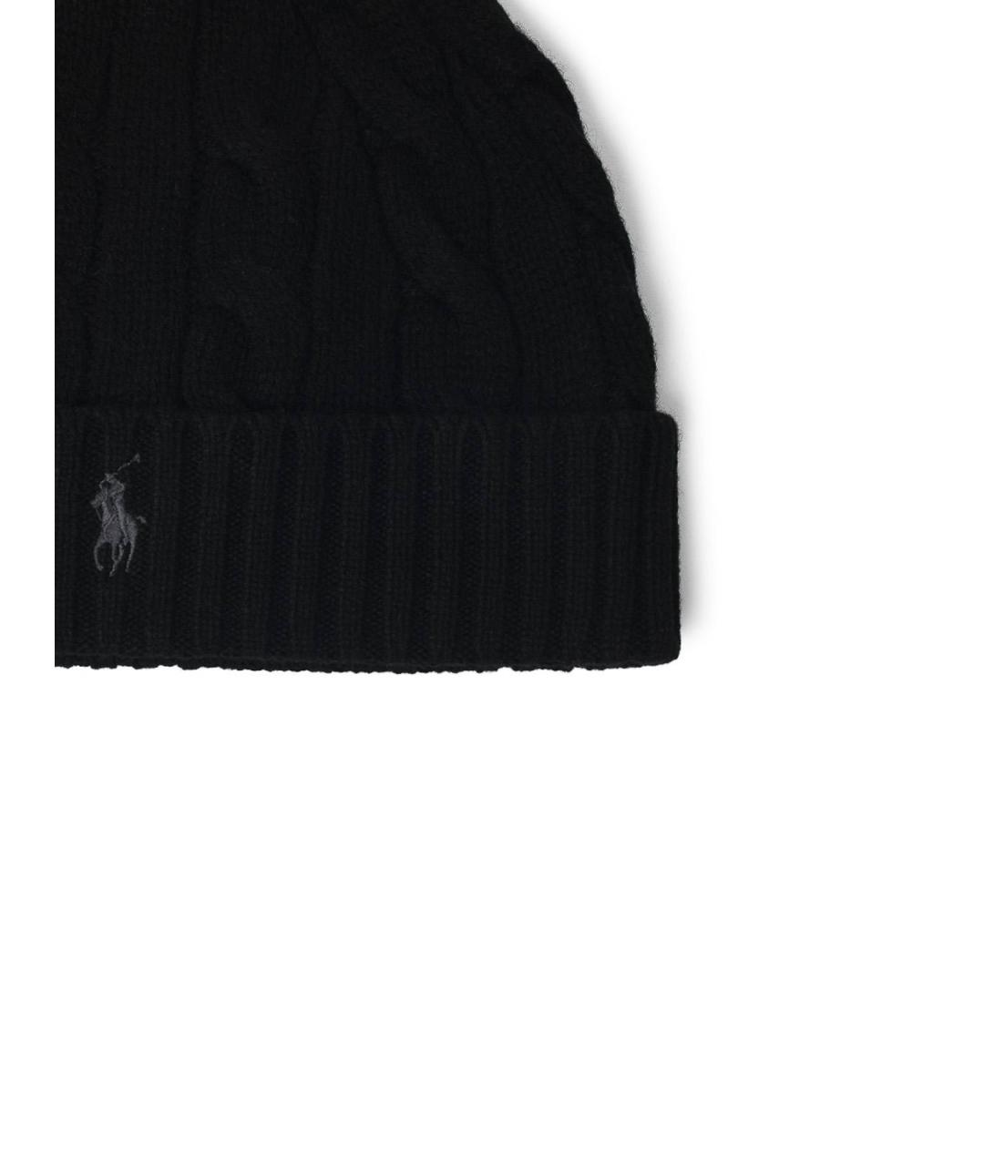 POLO RALPH LAUREN Черная шерстяная шапка, фото 3