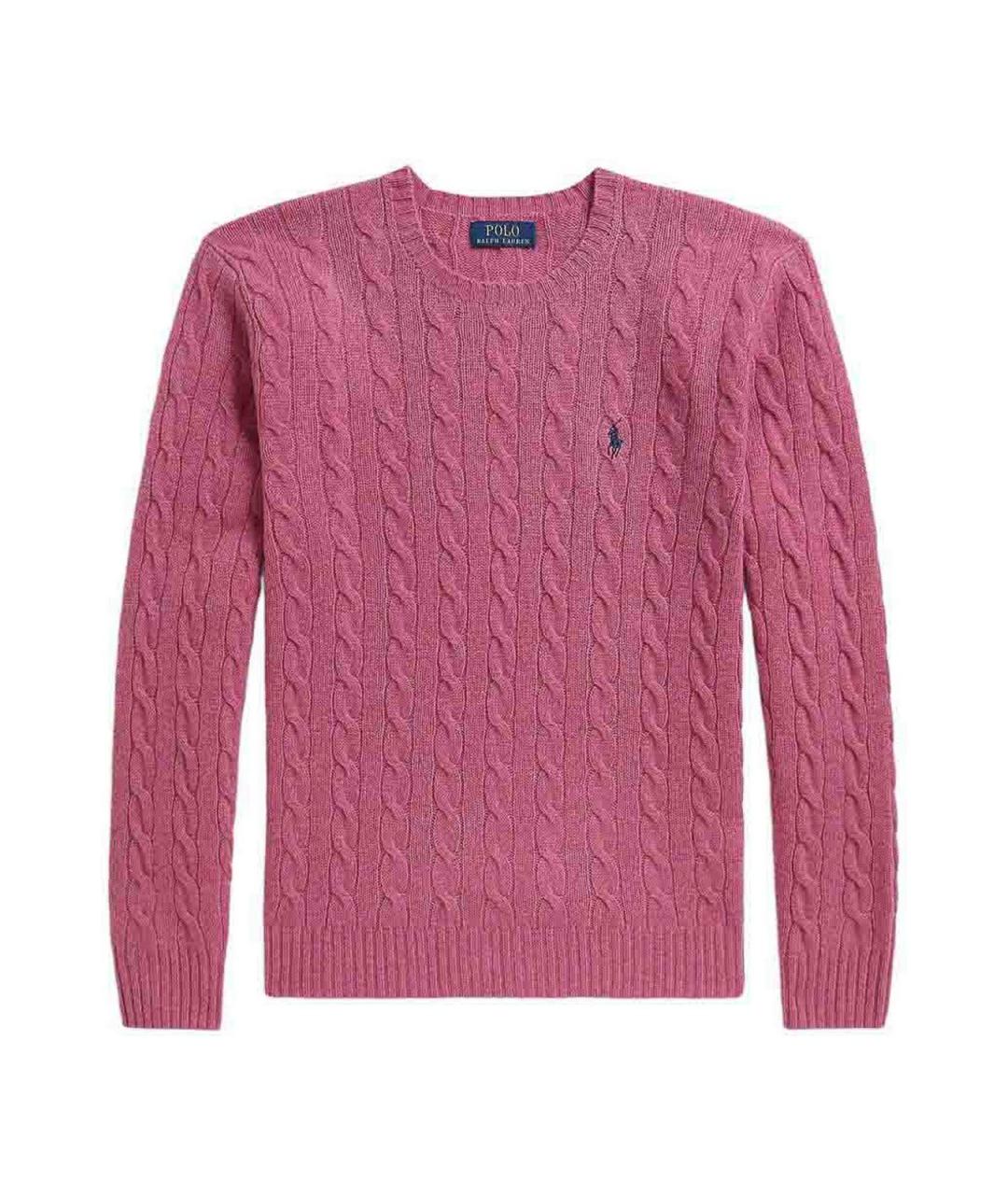 POLO RALPH LAUREN Розовый шерстяной джемпер / свитер, фото 1